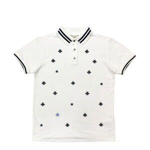 Gucci Polo Shirt White Bee 540621 Cleaned SM